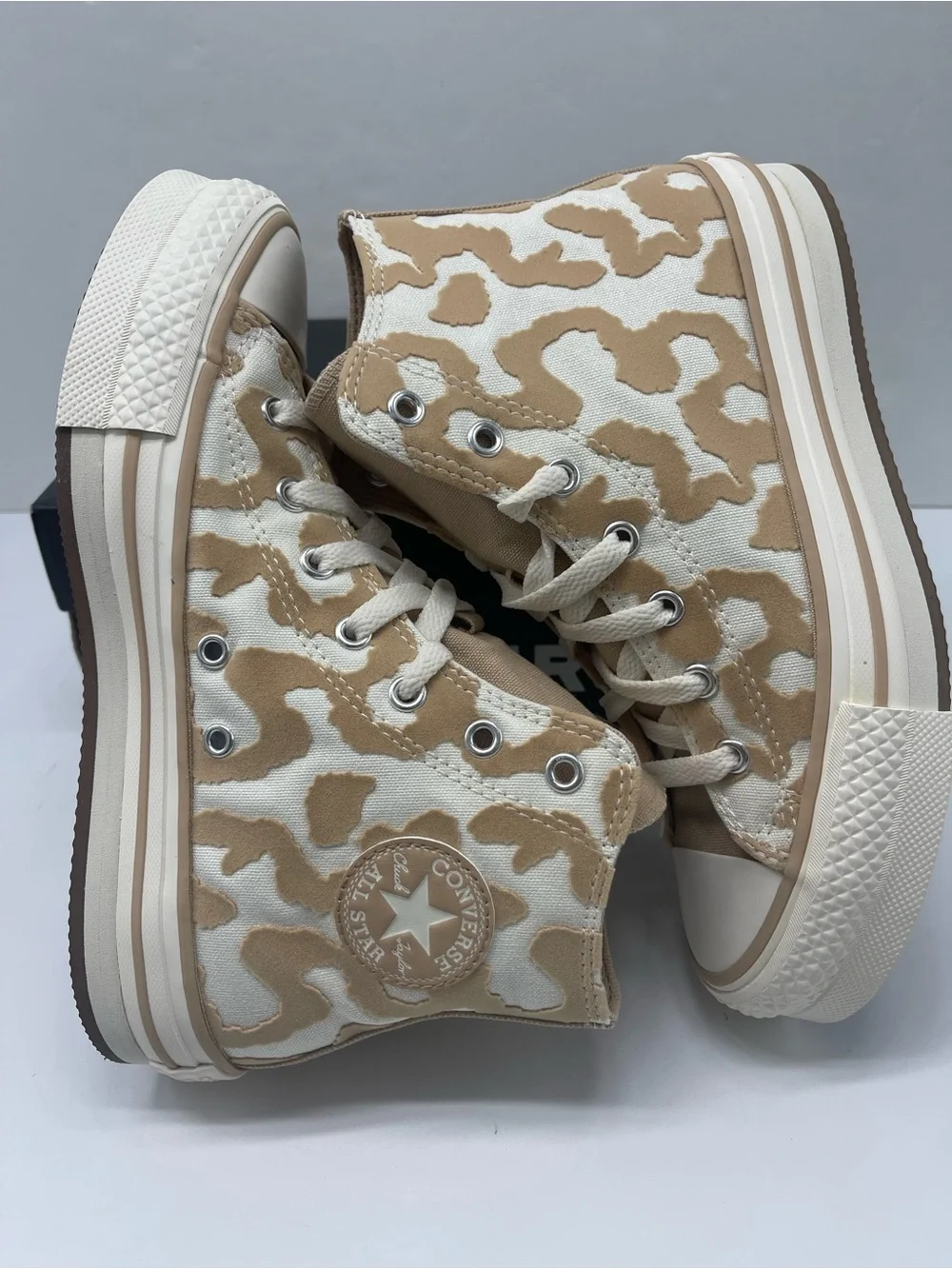 Converse WMNS CTAS EVA LIFT HI EGRET/WARM QUARRY/EGRET A11112C Platform Sneakers
